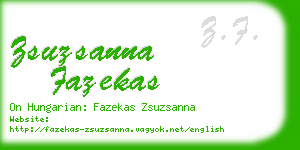 zsuzsanna fazekas business card